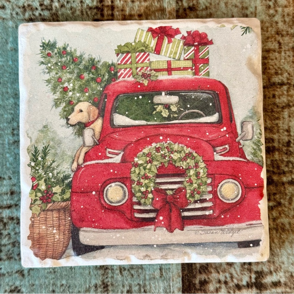 “Robert Stanley” Christmas Dog Ceramic Coasters - Picture 4 of 10